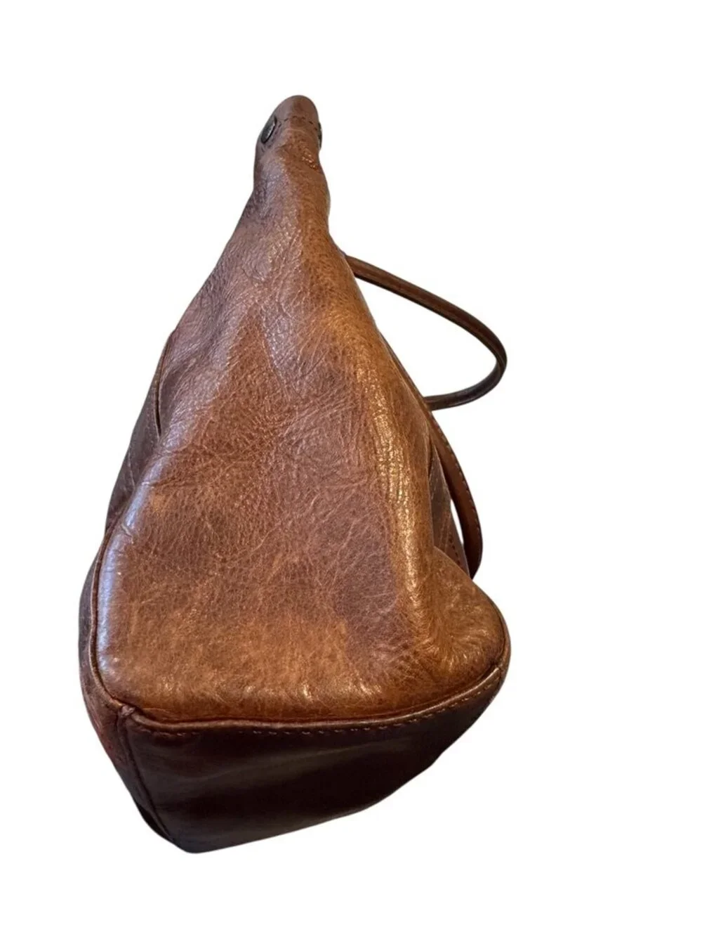 Frye Brown Leather Hobo Bag • Melissa Style • Distressed Buttery Soft • Slouchy - Picture 3 of 10